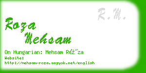 roza mehsam business card